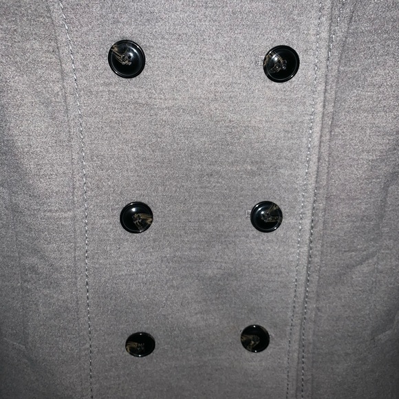 Grey pea coat - Picture 3 of 10